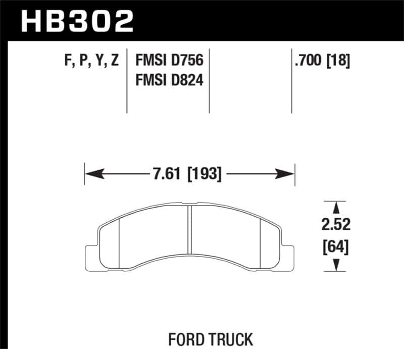 Hawk Performance — Hawk LTS Street Brake Pads
Disc Brake Pad - view 3
