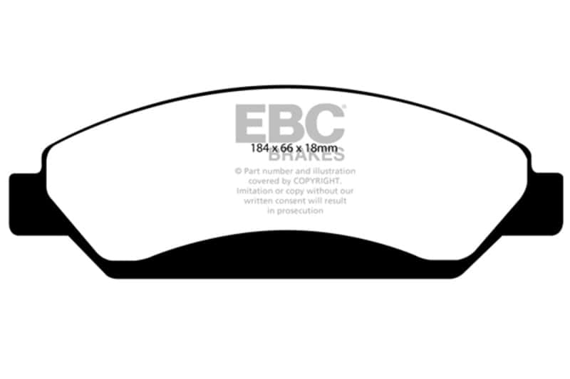EBC — EBC 07 Cadillac Escalade 6.2 2WD Ultimax2 Front Brake Pads
Disc Brake Pad - view 1