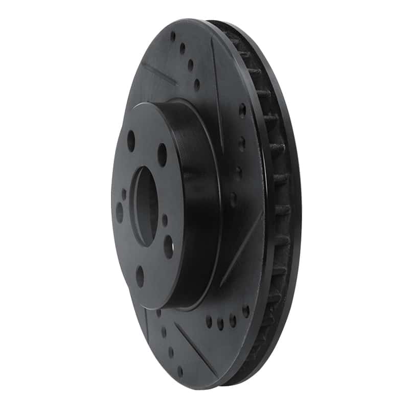 R1 Concepts — R1 94-00 Toyota Celica Front Right Drilled & Slotted Black Brake Rotor
R1 Brake Rotor Drill - view 2