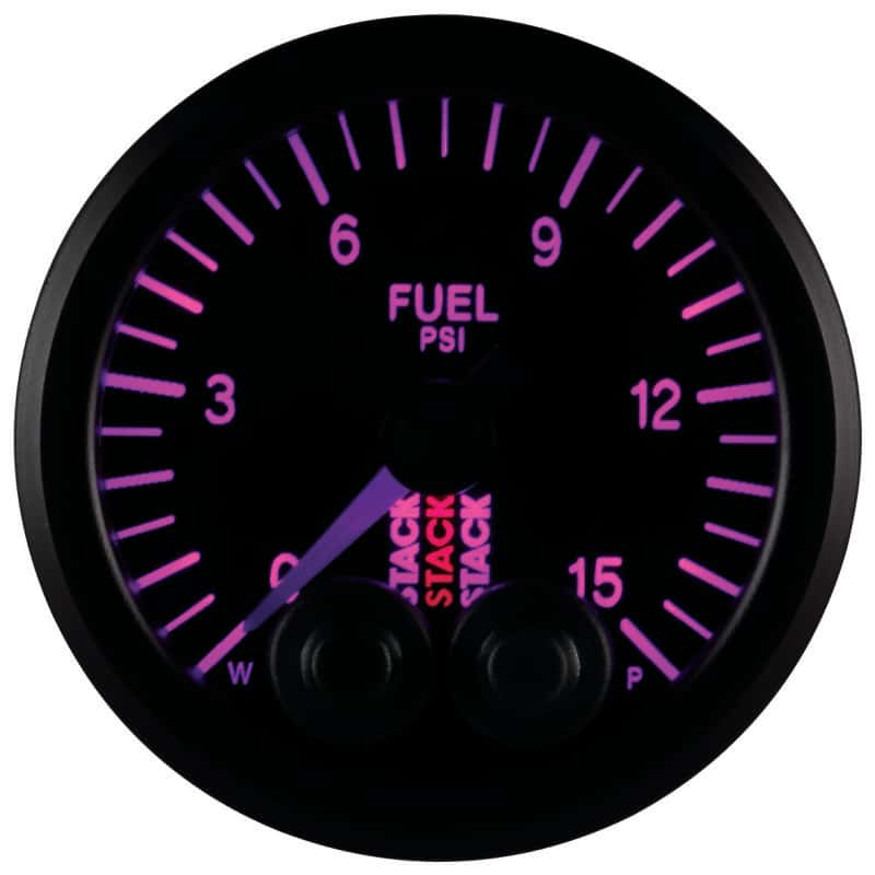 AutoMeter — Autometer Stack 52mm 0-15 PSI 1/8in NPTF Male Pro-Control Fuel Pressure Gauge - Black
Ga FuelP PC Bk 15psi - view 8