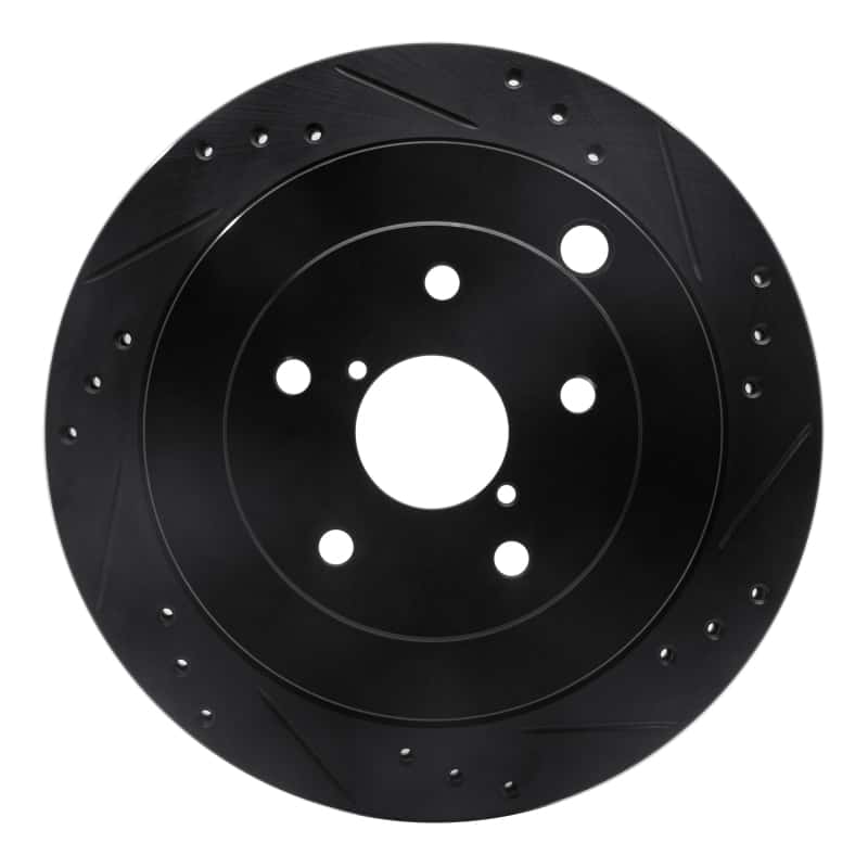 R1 Concepts — R1 06-14 Subaru Tribeca Rear Right Drilled & Slotted Black Brake Rotor
R1 Brake Rotor Drill - view 1
