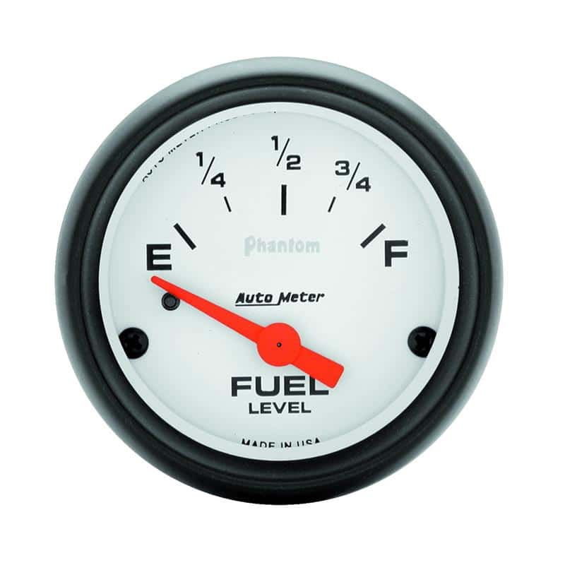 AutoMeter — Autometer Phantom 52mm Short Sweep Electric Fuel Level Gauge
2" FUEL LEVEL, 0 E/9 - view 2