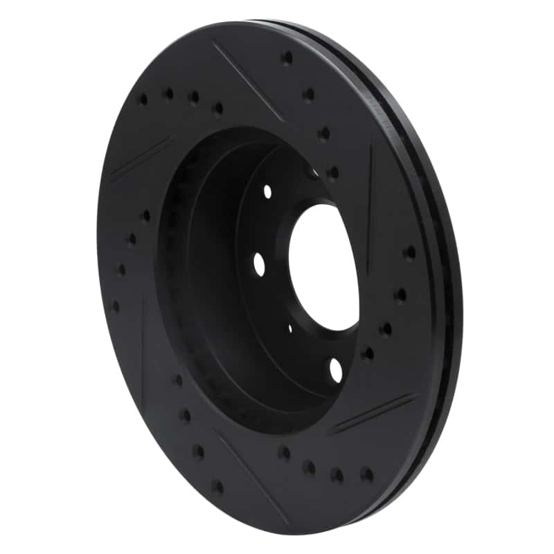 R1 Concepts — R1 84-90 Honda Accord Hatchback Front Left Drilled & Slotted Black Brake Rotor
R1 Brake Rotor Drill - view 4