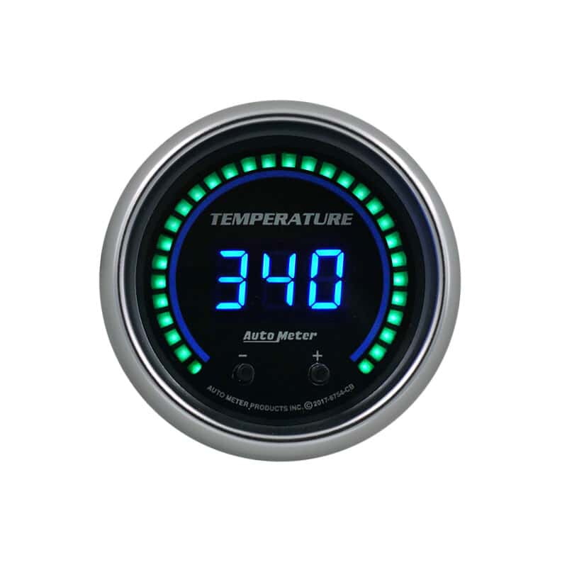 AutoMeter — Autometer 52.4mm Black Switchable 60-340 Degrees F / 40-170 Degrees C Cobalt Elite Digital Gauge
GA TMP 2" CB ELT DIG - view 3