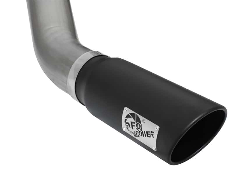 aFe — aFe MACHForce XP Exhaust Large Bore 5in DPF-Back Alu. 13-15 Dodge Trucks L6-6.7L (td) *Black Tip
DPF-Back Exhaust - view 6