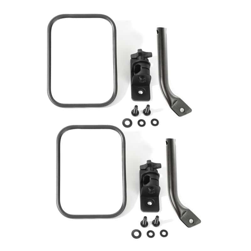 Rugged Ridge — Rugged Ridge 97-18 Jeep Wrangler Textured Black Rectangular Stubby Trail Mirror Kit
OFFROAD_EXTERIOR
Door Mirror - view 2