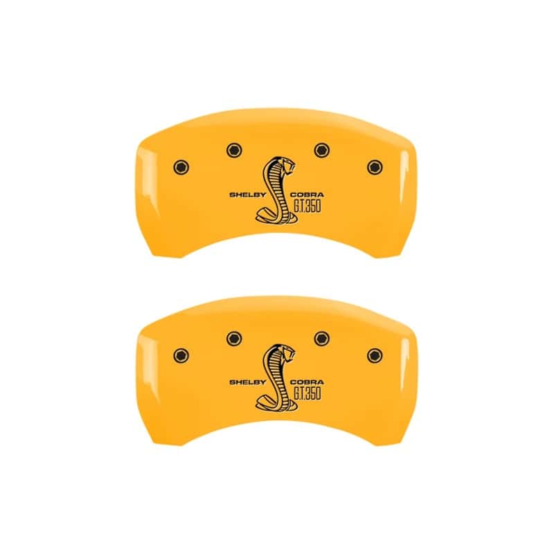 MGP — MGP Rear set 2 Caliper Covers Engraved Rear GT350 Shelby & Cobra Yellow finish black ch
Caliper Covers - view 1