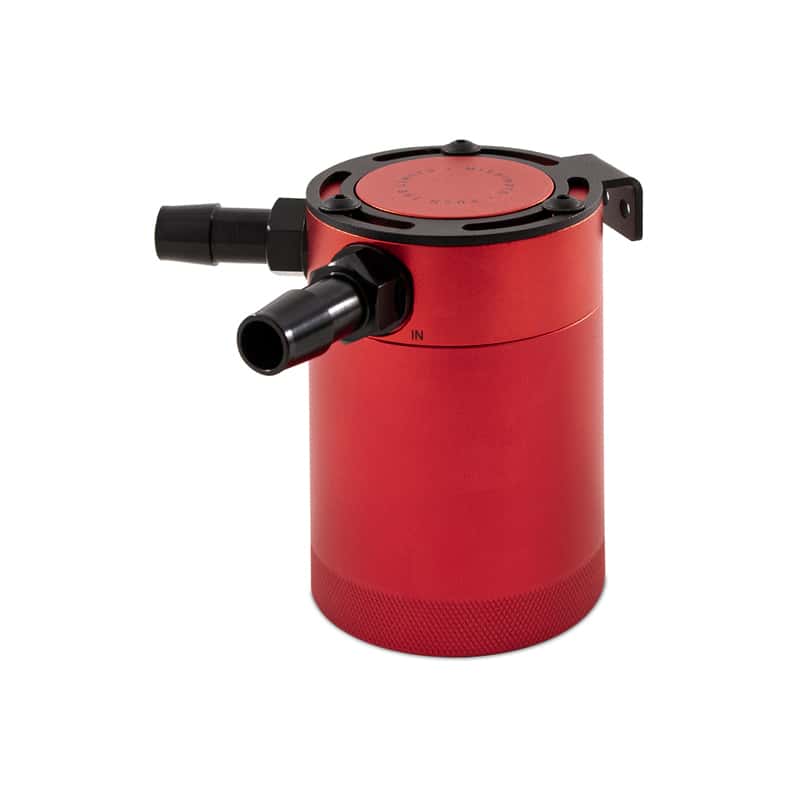 Mishimoto — Mishimoto Compact Baffled Oil Catch Can - 2-Port - Red - view 1