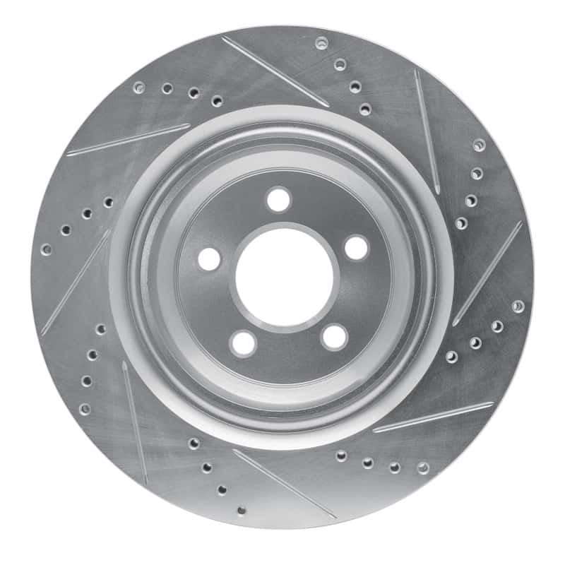 R1 Concepts — R1 05-23 Chrysler 300 Rear Left Drilled & Slotted Silver Brake Rotor
R1 Brake Rotor Drill - view 5