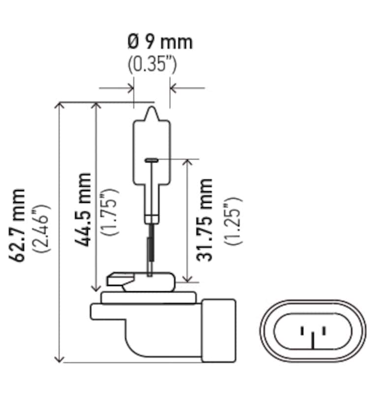 Hella — Hella Bulb 889 12V 27W Pgj13 T325
889 Halogen Bulb - view 5