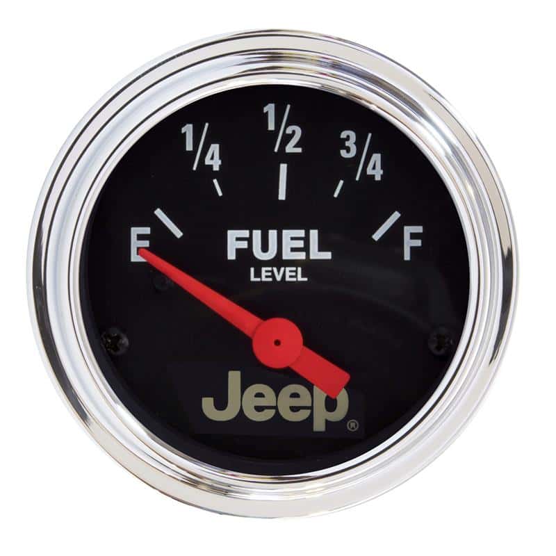 AutoMeter — Autometer Jeep 52mm 0 OHMS Empty/90 OHMS Full Short Sweep Electronic Fuel Level Gauge
2-1/16" JEEP FUEL LE - view 2
