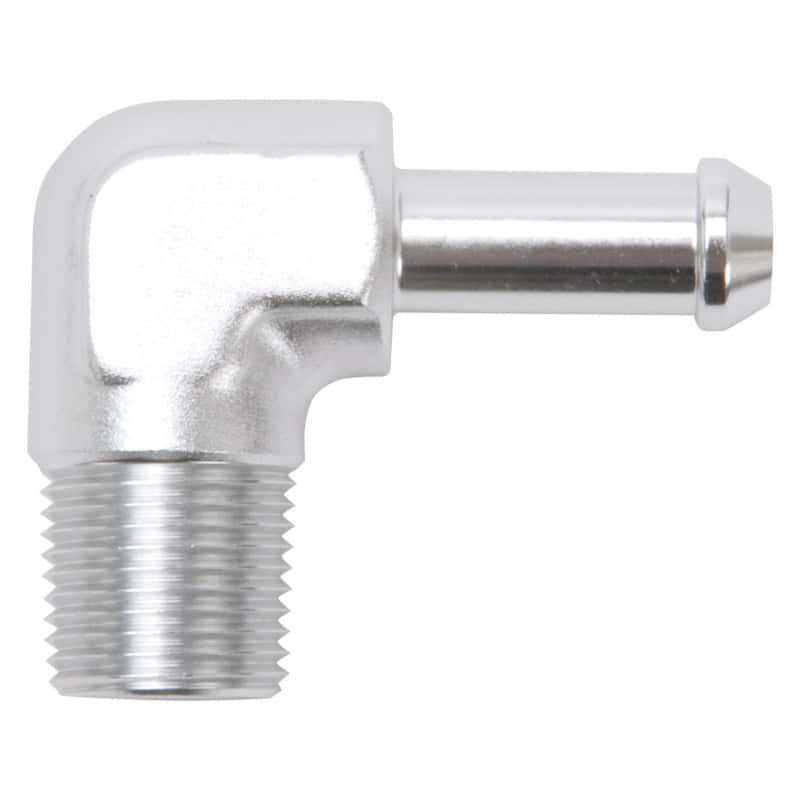 Edelbrock — Edelbrock Hose End 90-Deg 3/8In NPT to 3/8In Barb Clear Anodize
KIT PARTS - view 1