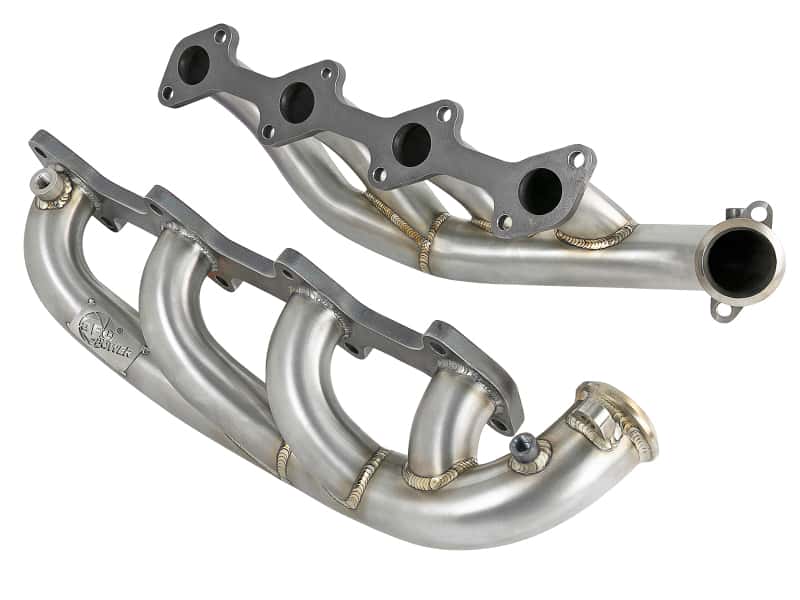 aFe — aFe Twisted Steel 1.75-2in 304 SS Headers 03-07 Ford Diesel Trucks V8-6.0L (td)
Shorty Headers - view 1