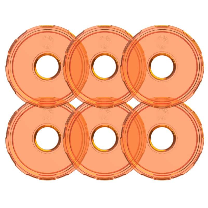KC HiLiTES — KC HiLiTES Cyclone V2 LED - Replacement Lens - Amber - 6-PK - view 1