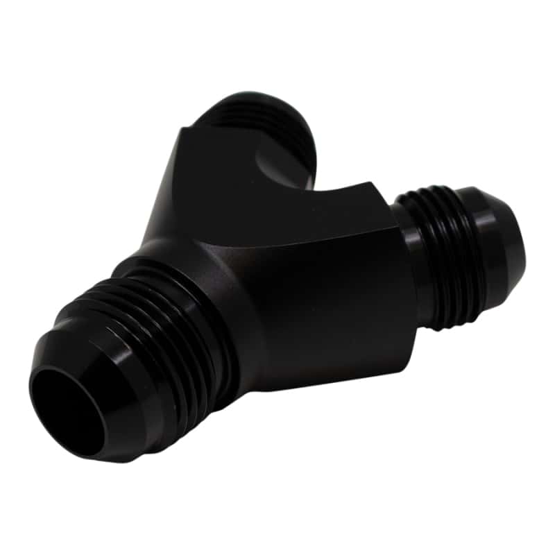 DeatschWerks — DeatschWerks 8AN Male Flare to 8AN Male Flare to 10AN Male Flare Y Fitting - Anodized Matte Black
Lines & Fittings - view 1