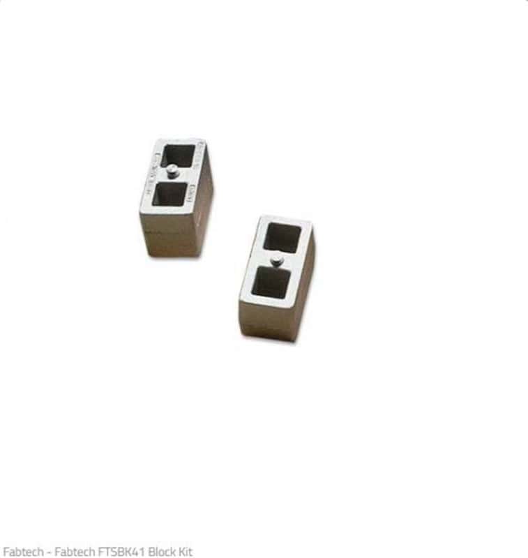 Fabtech — Fabtech 4in Front Leaf Spring Block Kit - 2.5in Wide w/Bump Stop
Suspension Block - view 2