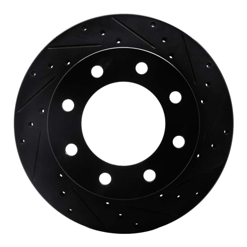 R1 Concepts — R1 99-20 Cadillac DeVille Front Right Drilled & Slotted Black Brake Rotor
R1 Brake Rotor Drill - view 1
