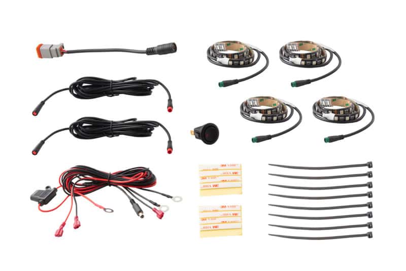 Diode Dynamics — Diode Dynamics RGBW Grille Strip Kit 4pc Multicolor - view 1