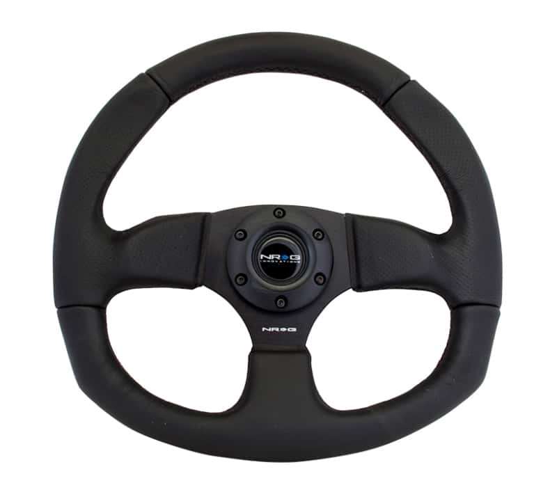 NRG — NRG Reinforced Steering Wheel (320mm Horizontal / 330mm Vertical) Leather w/Black Stitching - view 1