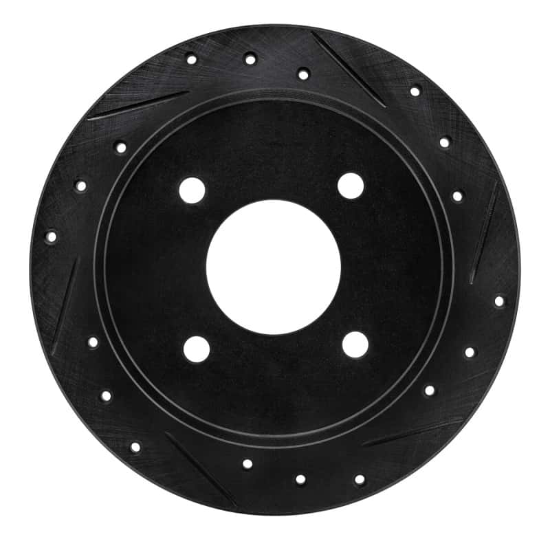 R1 Concepts — R1 90-92 Infiniti M30 Rear Right Drilled & Slotted Black Brake Rotor
R1 Brake Rotor Drill - view 1