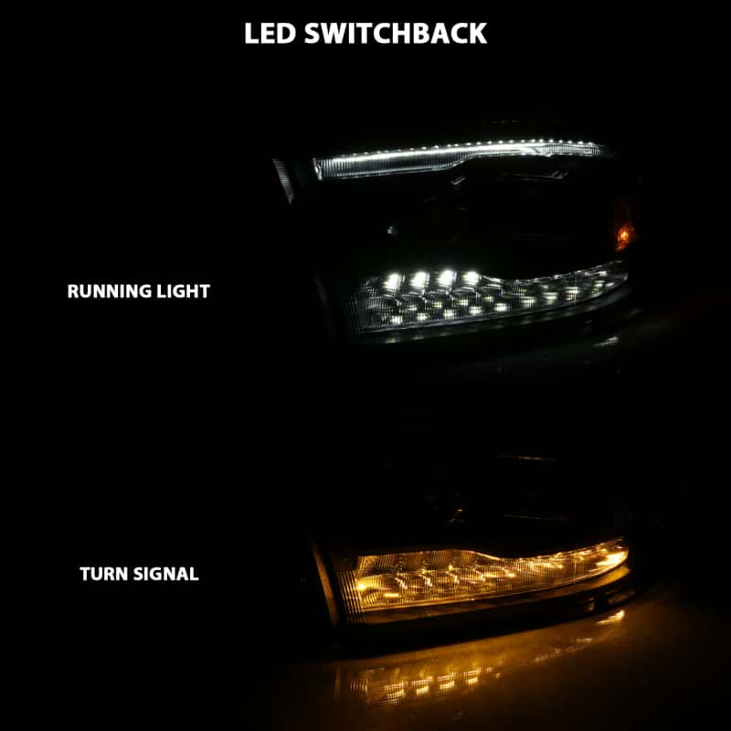 ANZO — ANZO 2009-2018 Dodge Ram 1500 Projector H.L. Switchback Black Amber
Head Light Set
HdLtSet - view 16