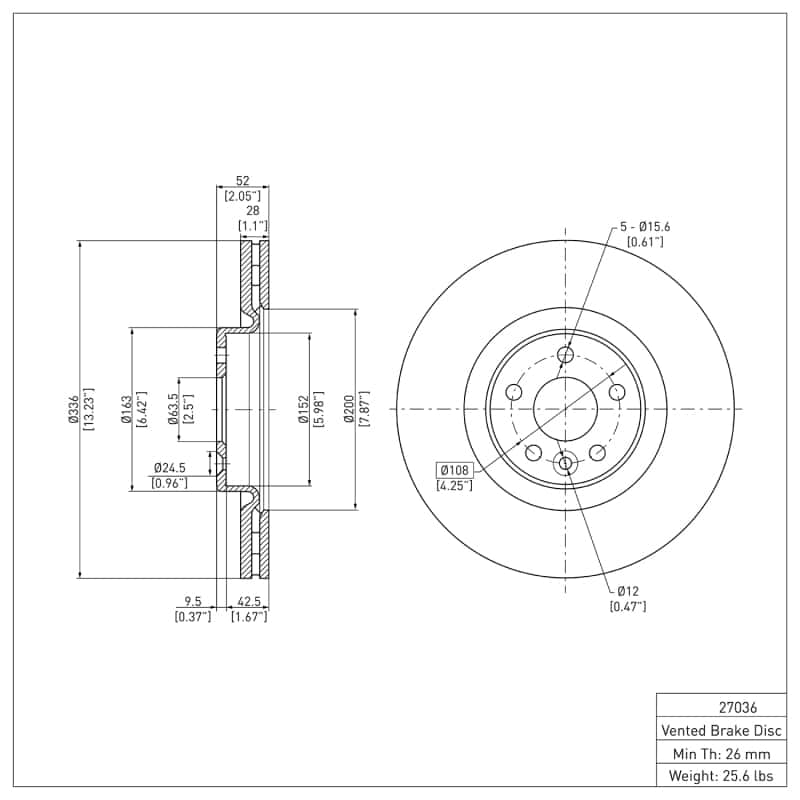 DFC — DFC 07-16 Volvo S60/S80 Front GeoSPEC Coated Rotor
DFC Brake Rotor - view 6