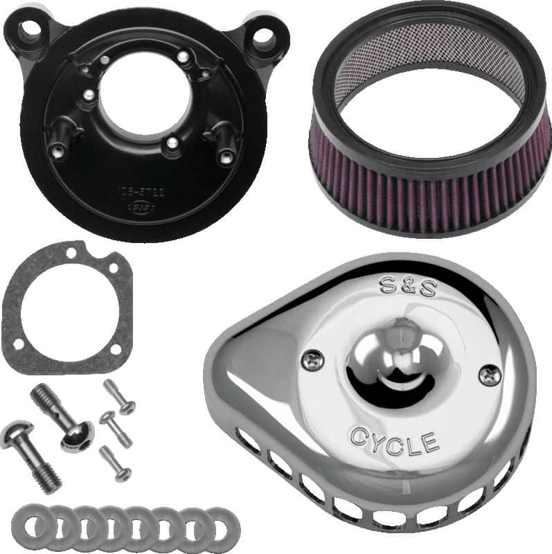 S&S Cycle — S&S Cycle 01-15 Fuel-Injected Softail Models Stealth Air Cleaner Kit w/ Chrome Mini Teardrop Cover - view 1