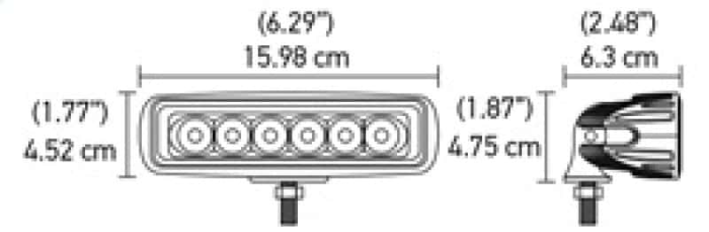 Hella — Hella Value Fit Mini Flush Mount 7.7in - 18W White Housing Flood Beam LED Light Bar - view 5