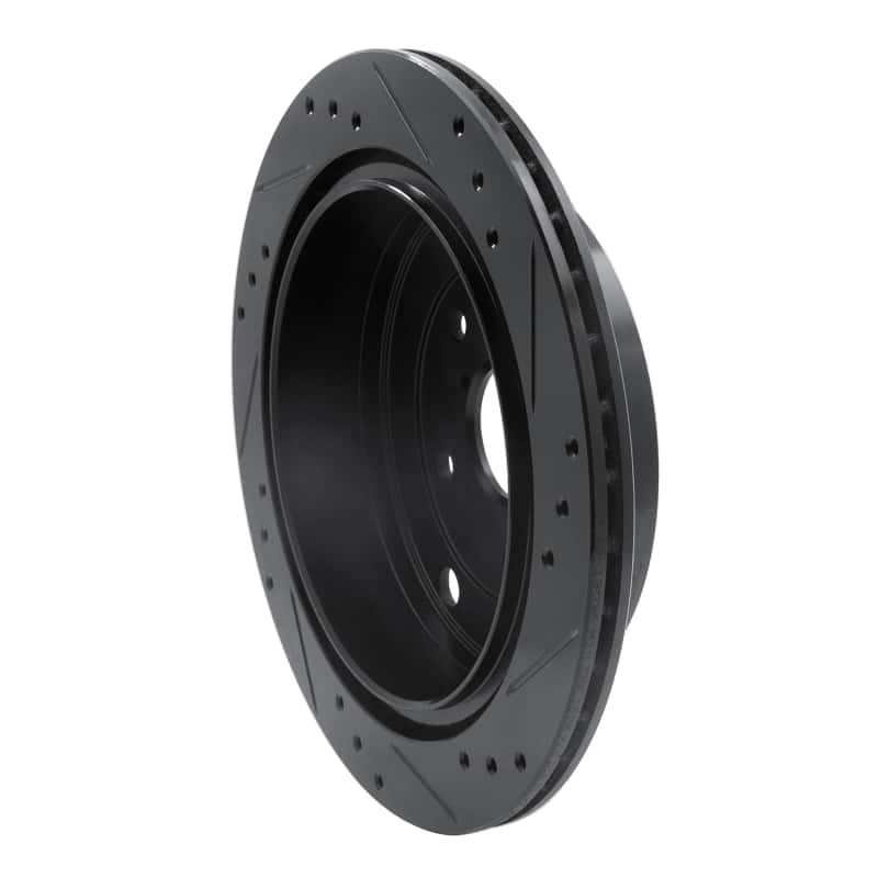R1 Concepts — R1 06-14 Subaru Tribeca Rear Left Drilled & Slotted Black Brake Rotor
R1 Brake Rotor Drill - view 4