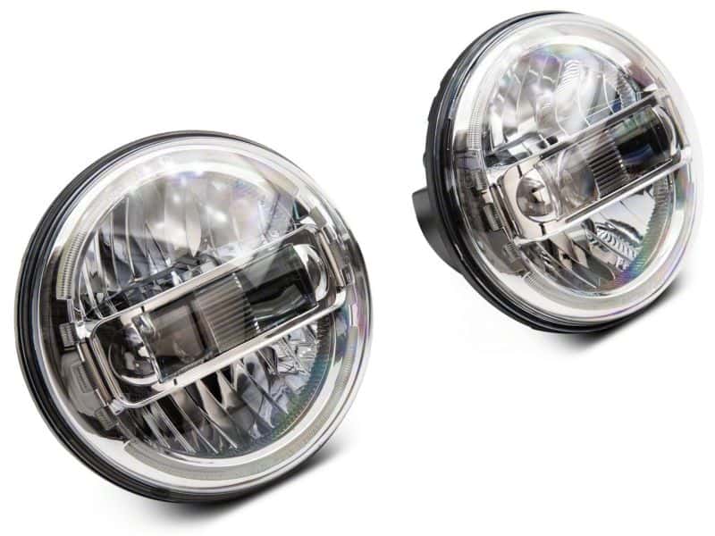 Raxiom — Raxiom 97-18 Jeep Wrangler TJ & JK Axial 7-In LED Headlights w/ DRL- Chrome Housing (Clear Lens)
Headlights - view 2