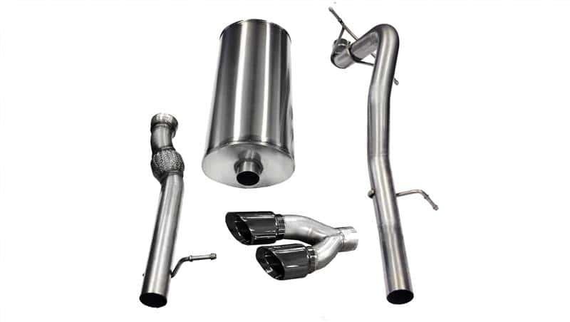 CORSA Performance — Corsa 2011-2014 GMC Yukon 6.2L V8 3in Cat-Back Single Side w Twin 4in Black Pro-Series Tips
Exhaust - view 2