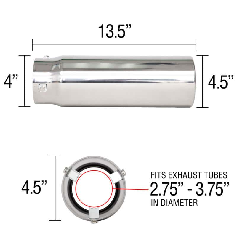 Spectre — Spectre Exhaust Tip 4-1/2in. OD / Pencil - view 5