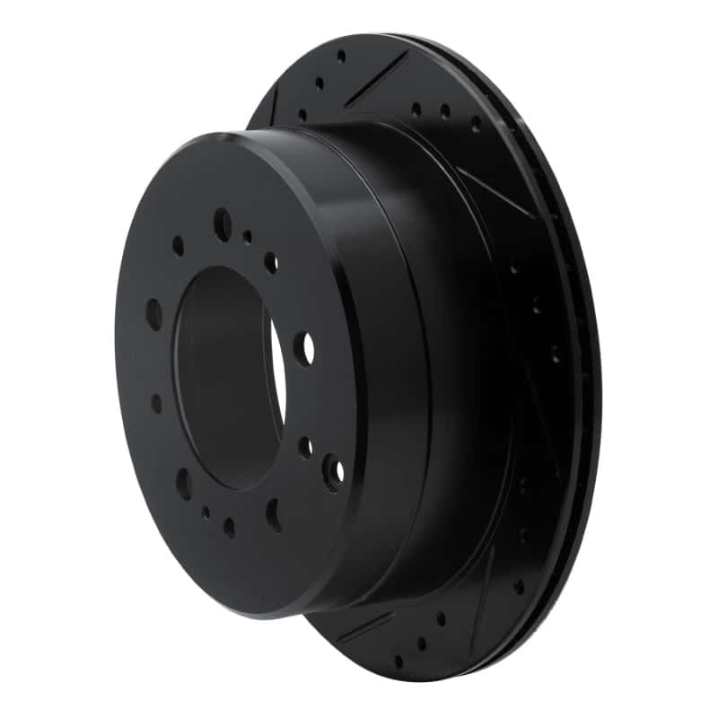 R1 Concepts — R1 98-07 Lexus LX470 Rear Left Drilled & Slotted Black Brake Rotor
R1 Brake Rotor Drill - view 2