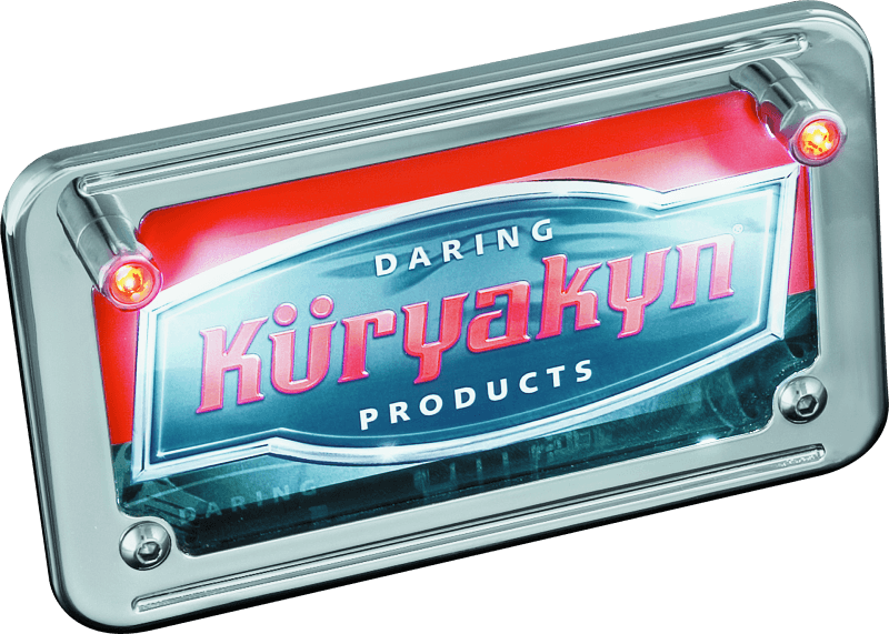 Kuryakyn — Kuryakyn LED License Plate Light With Red Accent Light Universal Chrome - view 2