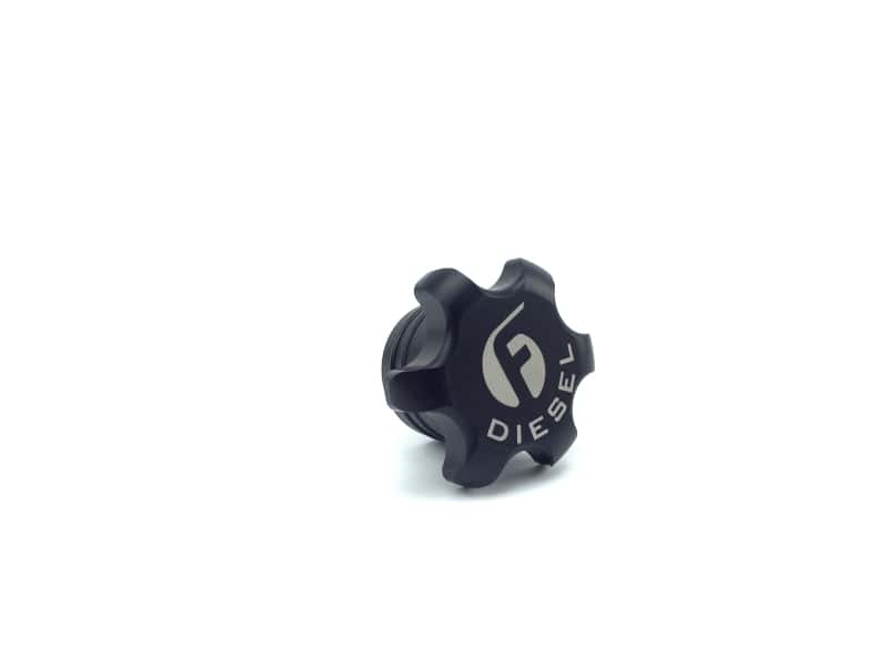 Fleece Performance — Fleece Performance 13-18 Dodge Cummins Black Anodized Billet Fuel Cap - view 1