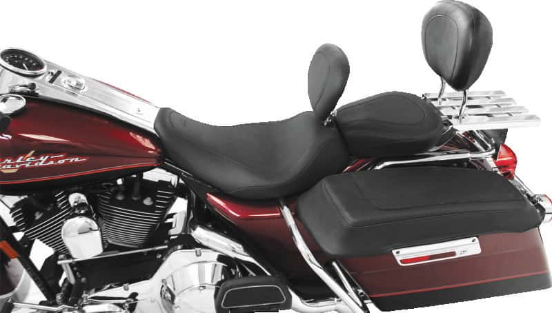 Mustang Motorcycle — Mustang 97-07 Harley Rd King, 06-07 Str Glide, 00-05 Eagle Wide Tripper Solo Seat w/DBR - Black - view 2