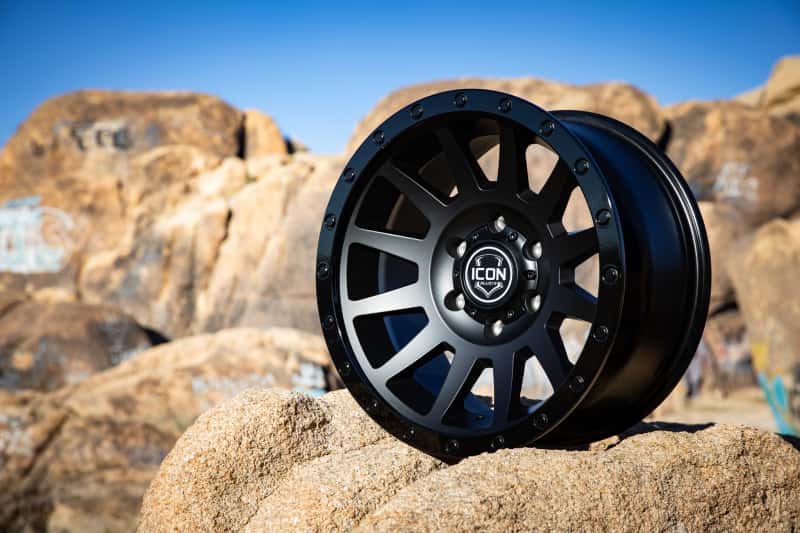 ICON — ICON Compression 18x9 5x150 25mm Offset 6in BS 110.1mm Bore Double Black Wheel
WHEEL - view 2