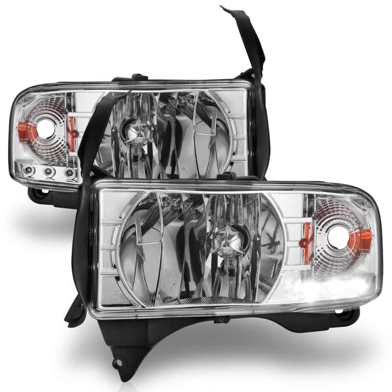 ANZO — ANZO 1994-2001 Dodge Ram Crystal Headlights Chrome w/ LED
Head Light Set
HdLtSet - view 3