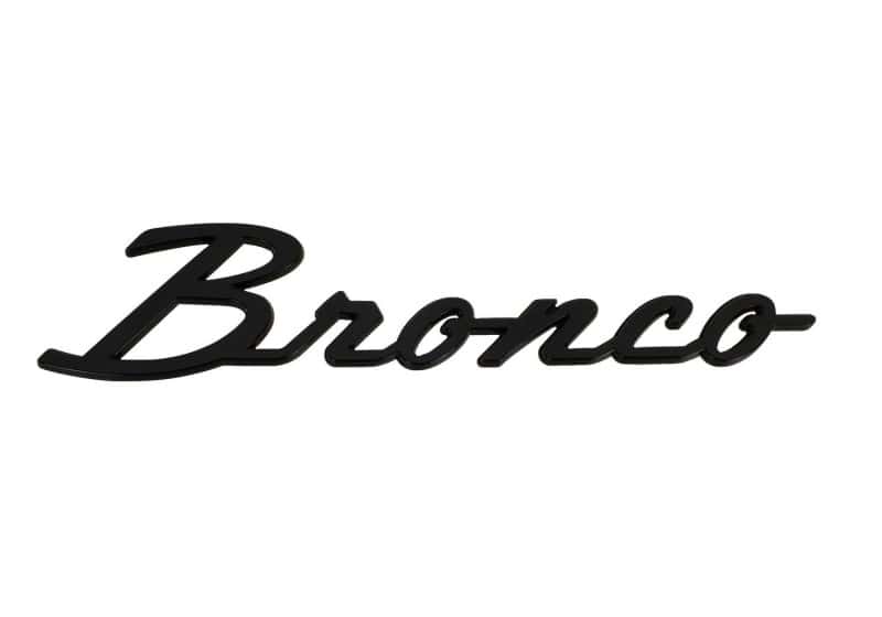 Ford Racing — Ford Racing 21-24 Bronco Classic Script Fender Badge Kit - Gloss Black
Decal - view 10