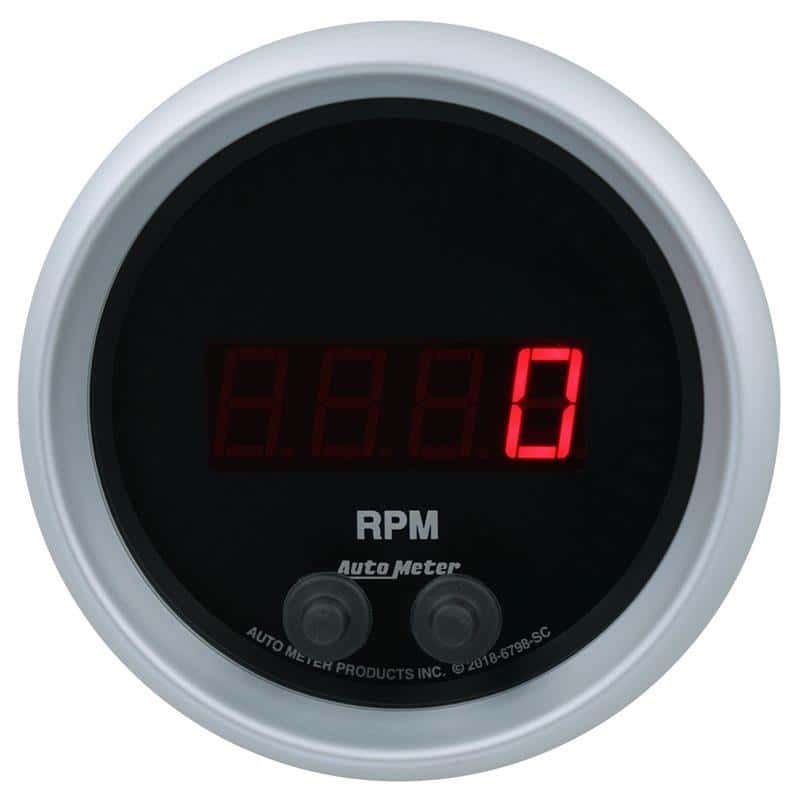 AutoMeter — Autometer 85.7mm Black 0-16K RPM Tachometer Sport-Comp Elite Digital Gauge - view 2