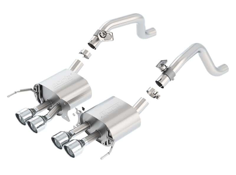 Borla — Borla 14-15 Chevy Corvette C7 w/ AFM w/o NPP S Type Rear Section Exhaust Quad Rd RL Tips
Axle-Back System
ExhstSysKt - view 1