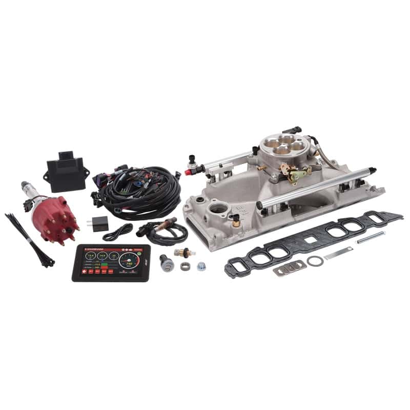 Edelbrock — Edelbrock Pro Flo 4 EFI System Seq Port BBC Oval Port 850 Max HP 60lb/hr Satin Finish
FUEL INJECTION - view 1