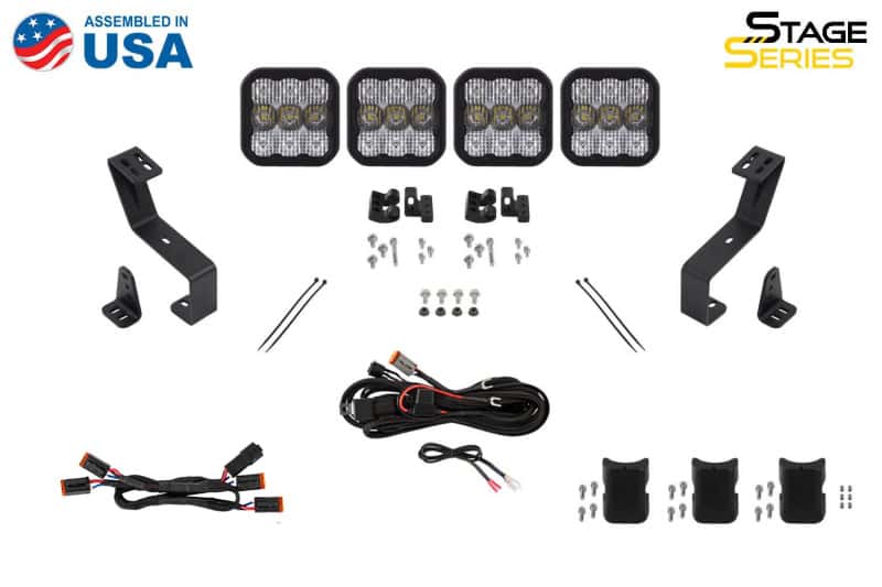 Diode Dynamics — Diode Dynamics SS5 Grille CrossLink Lightbar Kit for 2019-Present Ram - Sport Yellow Combo - view 6