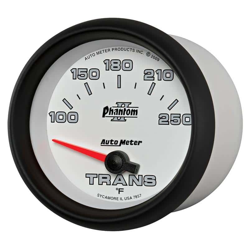 AutoMeter — AutoMeter Gauge Transmission Temp 2-5/8in. 100-250 Deg. F Electric Phantom II
2-5/8" TRANS TEMP, 1 - view 3