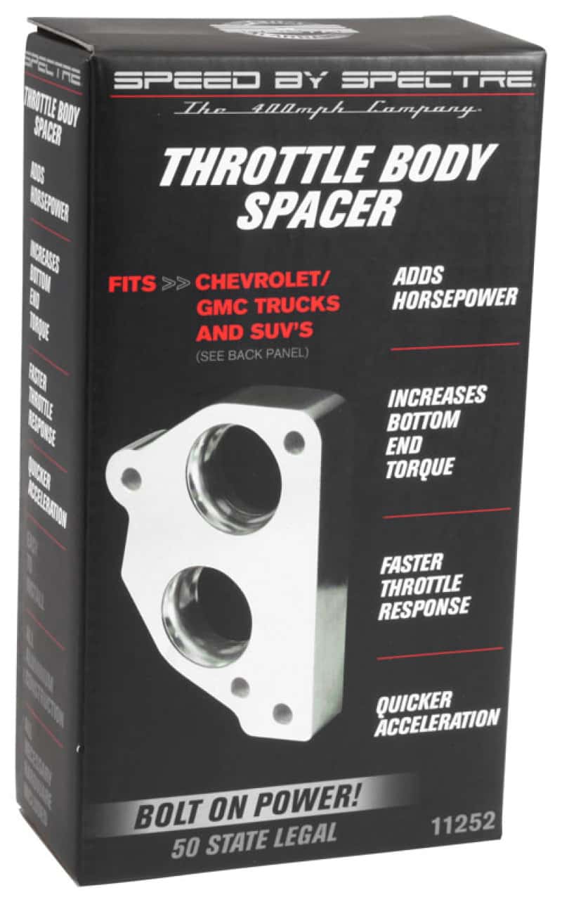 Spectre — Spectre 86-95 GM 4.3L/5.0L/5.7L Throttle Body Injection Spacer
Throttle Body Inject
Spacer - view 12