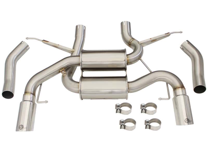 aFe — aFe MACHForce XP 2.5in Axle Back Stainless Exhaust w/ Polished Tips 07-13 BMW 335i 3.0L L6 (E90/92)
Axle-Back Exhaust - view 6