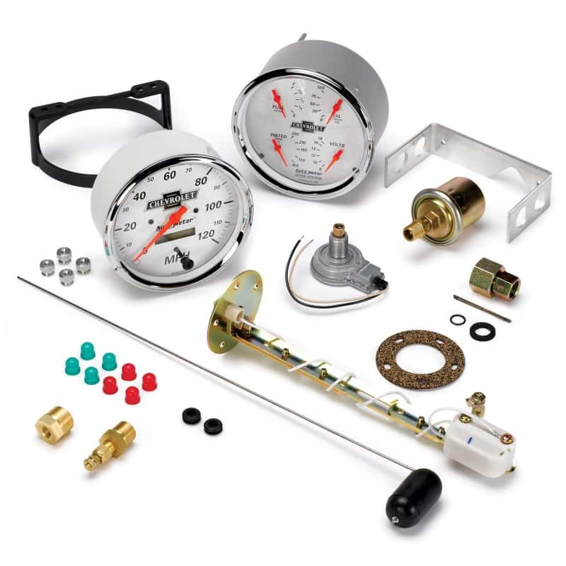 AutoMeter — AutoMeter Gauge Kit 2 Pc. Quad & Speedometer 5in. Chevrolet Heritage Bowtie
GA KT 5" QUAD/SPD CV - view 3