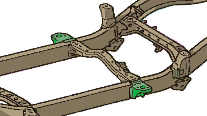 RustBuster — Rust Buster 95-04 Toyota Tacoma Rear Cab Mount - RIde Side - view 2