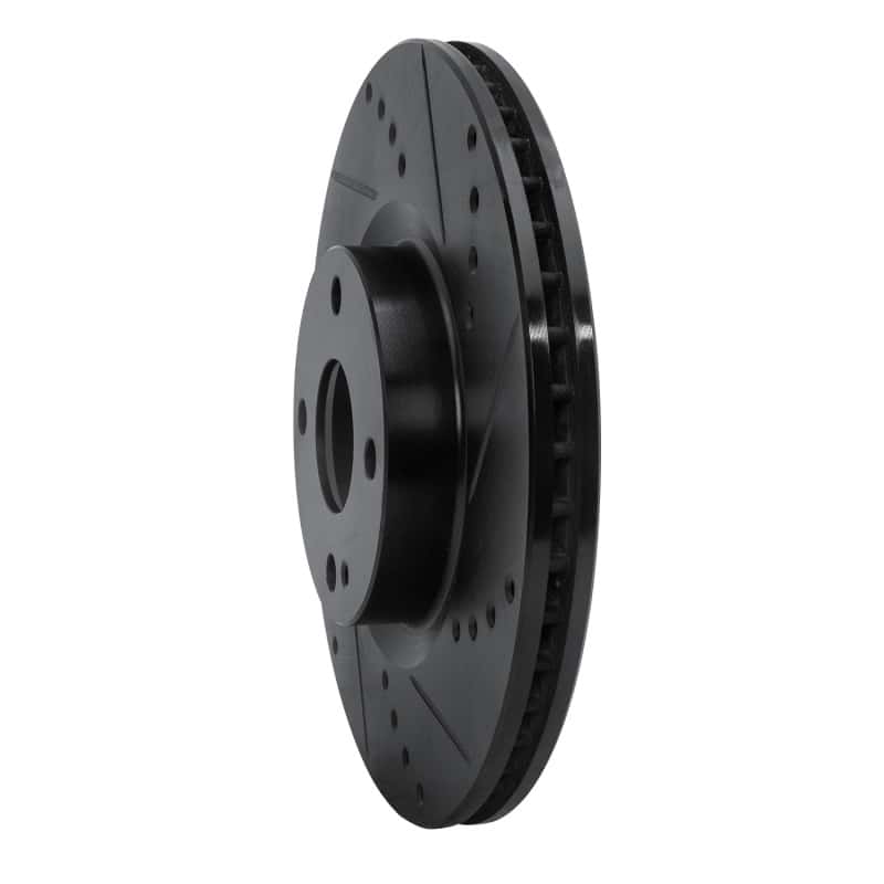 R1 Concepts — R1 16-25 Fiat 124 Spider Front Right Drilled & Slotted Black Brake Rotor
R1 Brake Rotor Drill - view 2