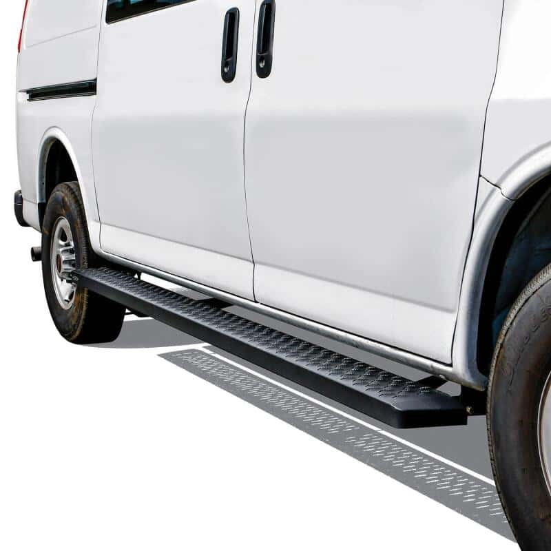 Westin — Westin Ford Transit Van 150/250/350 (46in Driver & 97in. Pass) Grate Steps Running Boards - Tex. Blk
Running Board - view 7